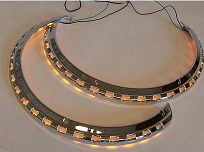 Chrome amber  led light rings goldwing gl1500