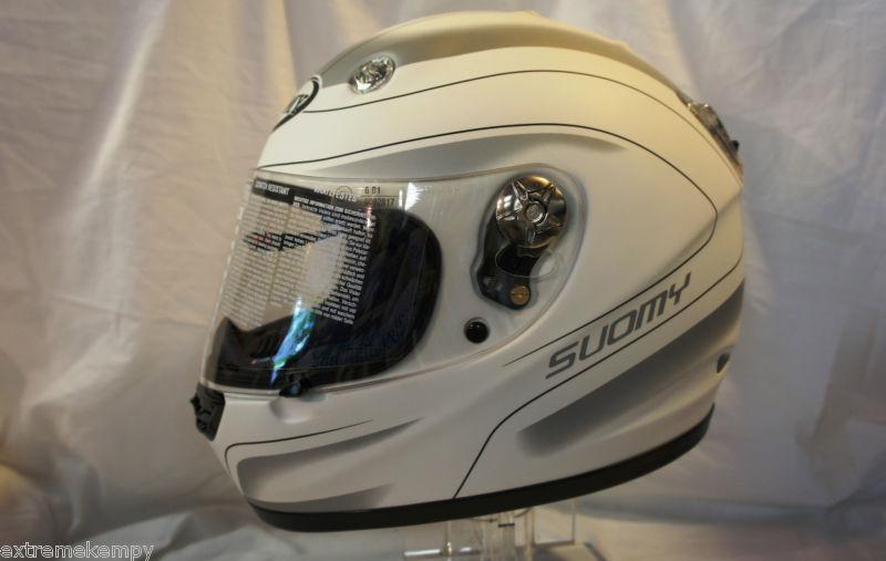 Suomy vandal club white and silver matte helmet brand new in stock  extra small