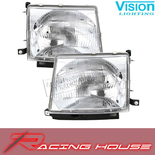 1997-2000 toyota tacoma truck vision left right pair headlights set replacements