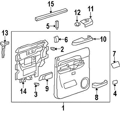 Gmc 25858056 genuine oem factory original door trim panel hole cover