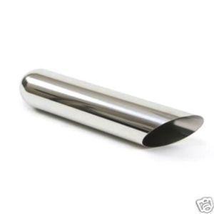 4.00 inch dia 22.00 inches long chrome angle 3.00  inch inlet jones exhaust tip