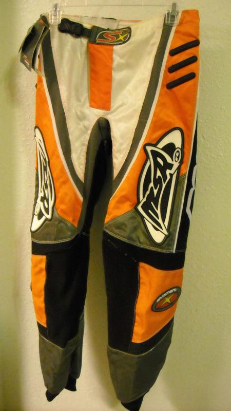 New msr racing motocross dirtbike atv pants 30 orange mens or youth