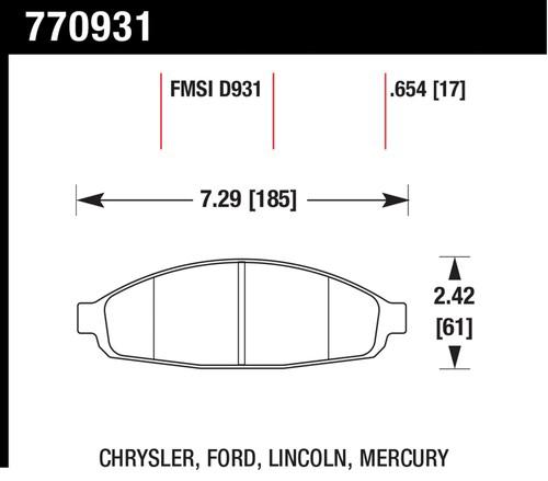 Hawk performance 770931 premium oes; disc brake pads