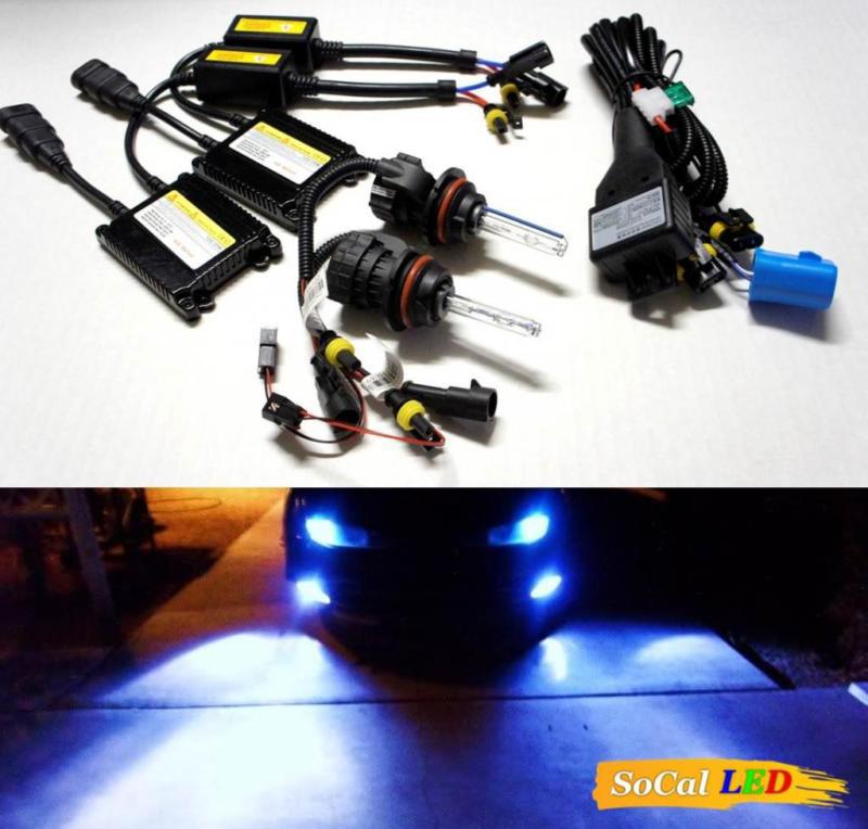 All new design 9007 10000k hid slim kit bi-xenon h/l bulbs + relay harness s7