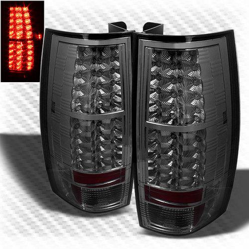 Smoked 07-13 suburban tahoe yukon denali led tail lights rear brake smoke lamp