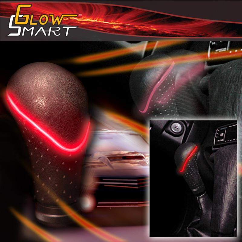 El wire glow neon shift knob - red