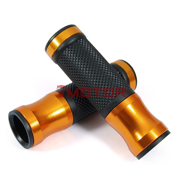 Black&gold 7/8" motorcycle handlebar rubber hand grip for honda yamaha kawasaki