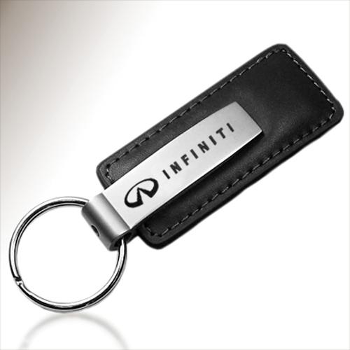 Infiniti logo black leather key chain, keychain, key ring, free sh + free gift