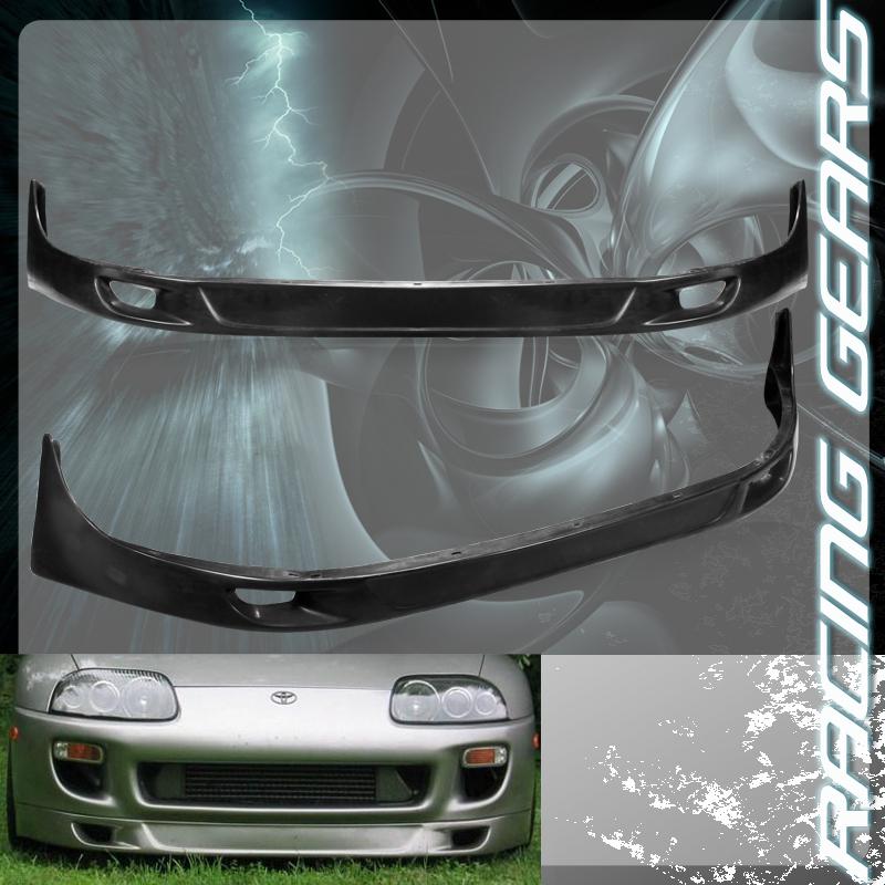 93-98 toyota supra mark iv jdm black polyurethane pu front bumper spoiler lip