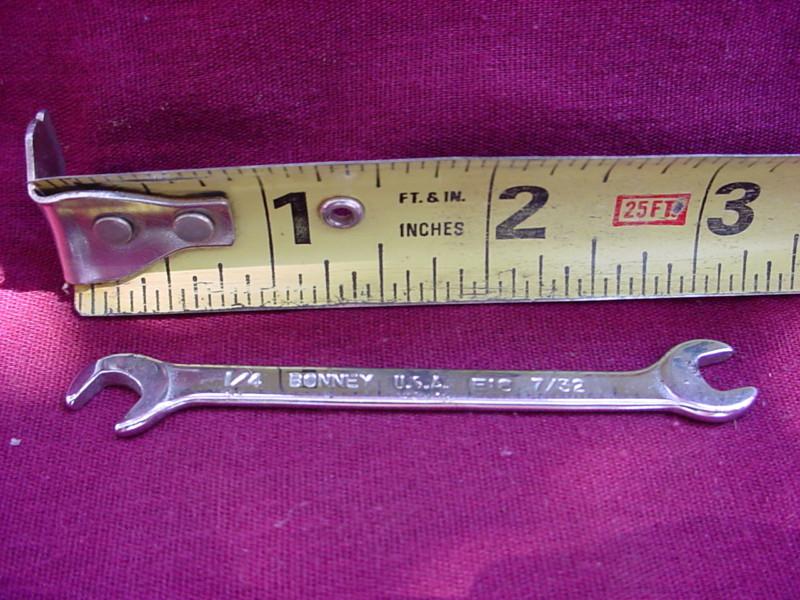 Bonney 7/32" open end 1/4" angle wrench