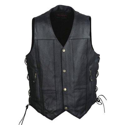 Men's 10 pocket leather vest