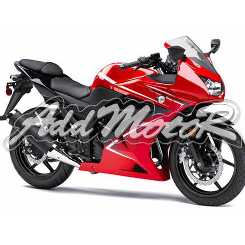 Injection molded fit ex250 250r 2008-2012 2009 2010 2011 red fairing 25w54