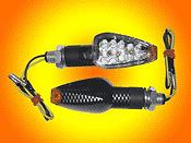 14 amber led motorcycle turn signal short carbon stalk honda suzuki harley tcs