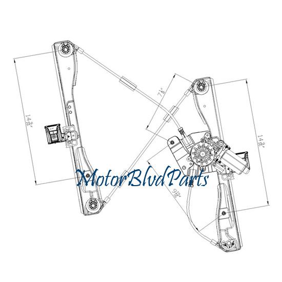 05 06 07 08 09 10 pontiac g6 sedan power cable window regulator assy front left