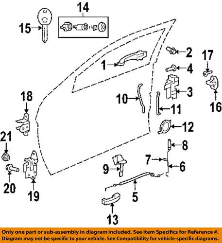 Chrysler oem 5175815ab front door-key