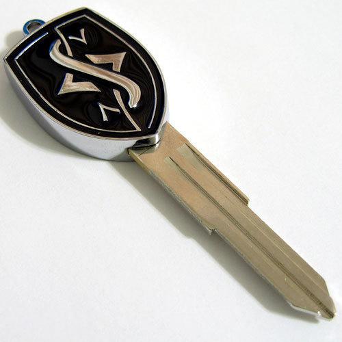 Black silvia emblem key blank - nissan logo 180zx 240sx s13 s14 new