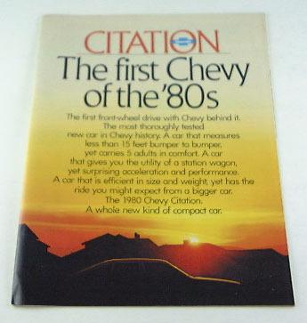 1980 80 chevrolet chevy citation brochure sedan x11 