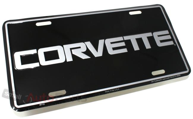 Chevy corvette license plate aluminum stamped embossed metal c2 c3 c4 c5 c6 tag