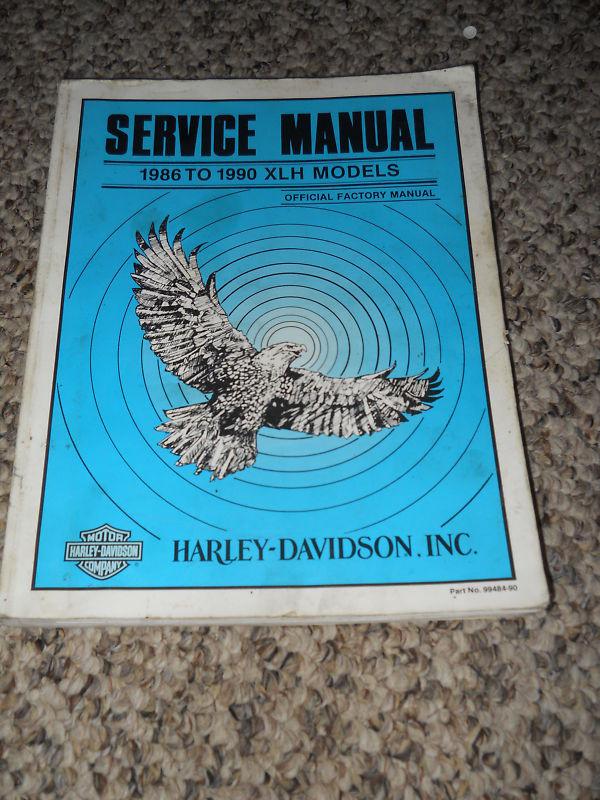 Harley genuine sportster 1986-1990 xlh service manual 99484-90