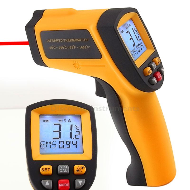 Digital infrared ir non-contact laser thermometer 12:1 ds -58~1652°f 