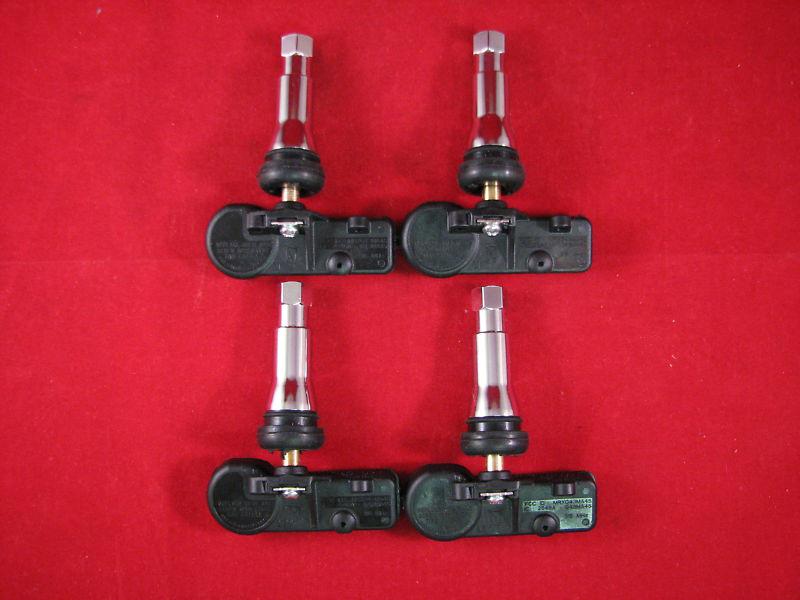 4 new chrome dodge caliber challenger charger ram oem tpms tire pressure sensors