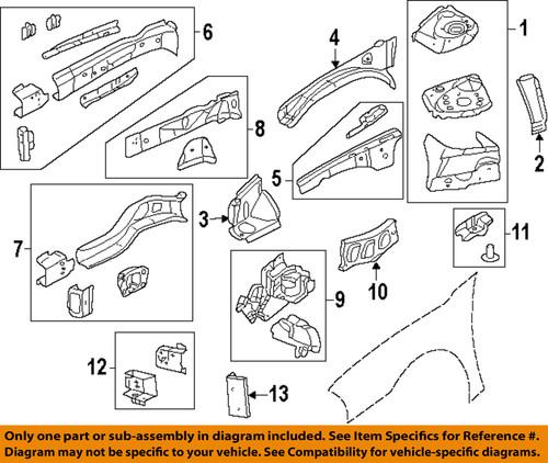 Mopar oem 4878601aa fender-rail extension