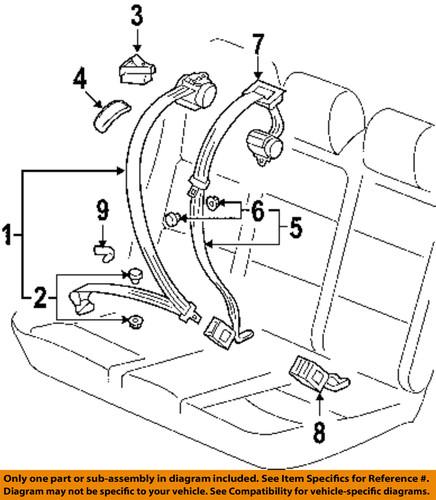 Volkswagen oem 3c5857806huhq rear seat belts-outer belt assembly