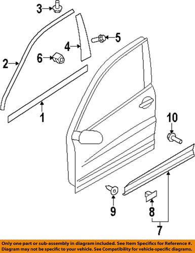 Volkswagen oem 5n0837902b041 front door-applique