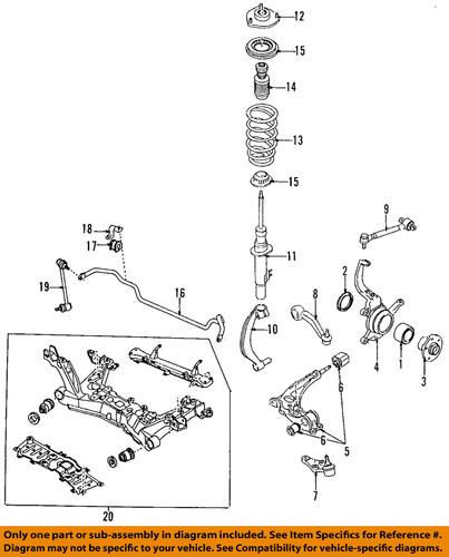 Mazda oem t00134170a suspension stabilizer bar link kit/sway bar link