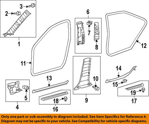 Toyota oem 6791406190b0 door sill plate-scuff plate