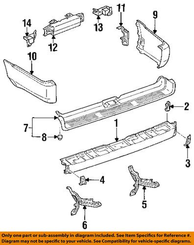 Toyota oem 5215935040 rear bumper-upper plate