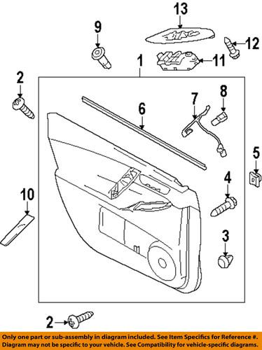 Mazda oem bbm266350b door window switch panel/door component