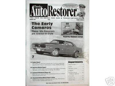 Auto restorer- 1967 - 1969 camaro z/28           02/98