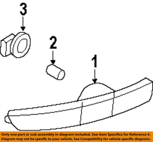 Lincoln oem 7a1z15a201d side marker lamp