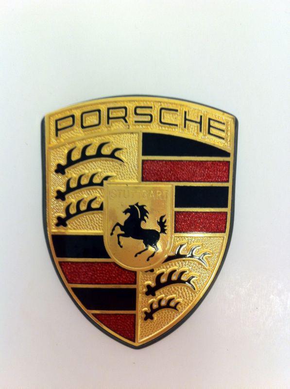 Original porsche 911 boxster hood crest badge - used - #582b