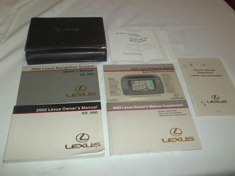 2002 lexus es 300 owner's manual 6/pc.set+navigation & lexus factory case.free s