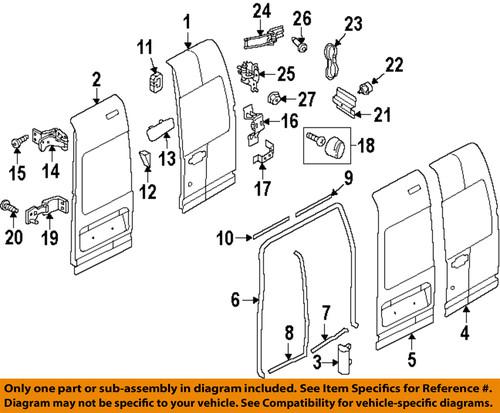 Ford oem 2t1z1525325a back door-door weather strip