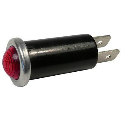 Pico wiring 5525pt indicator light round lens/red 1/2" diameter ea