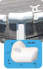 Dock edge corner bumper - white 1057-1-f