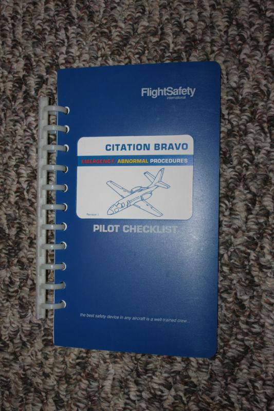 Citation bravo emergency/abnormal procedures pilot checklist from flight safety