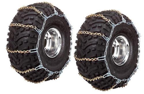 Rear atv tire chains pair yamaha bruin 350 2004 2005 2006 2007 2008 2009