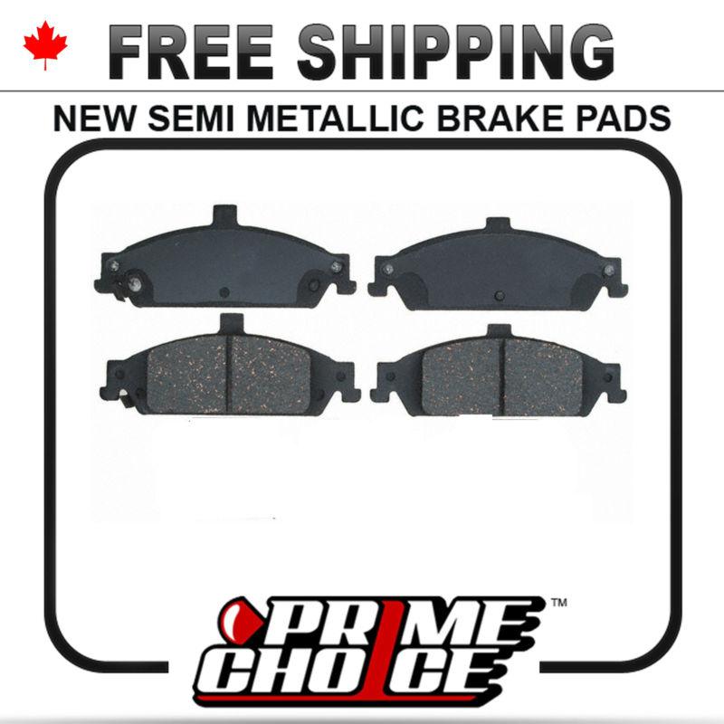 New premium complete set of front metallic disc brake pads with shims