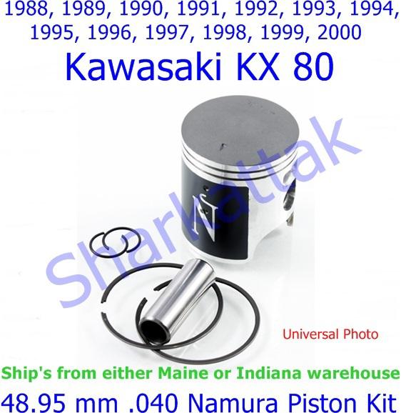 1988-2000 kawasaki kx 80 namura 48.95 mm .040 piston kit 