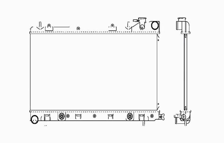 Replacement radiator 04-05 subaru forester automatic / manual 2.5l h4 45119sa010