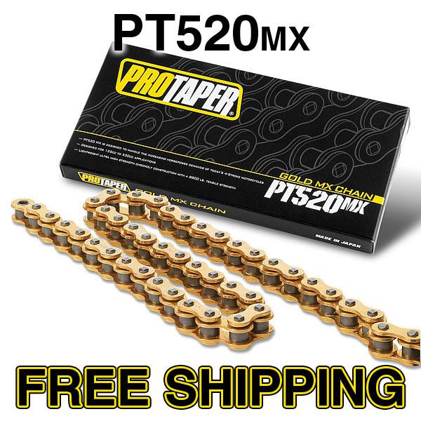 Pro taper 520mx chain 520 mx - 120 links  gold - 125cc to 530cc