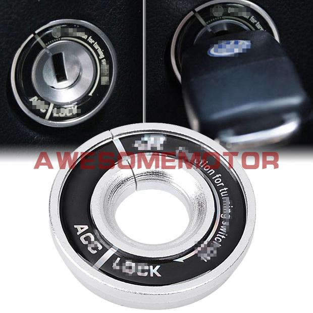 Brand new ignition keyhole key ring silver trim fit for vw scirocco golf gti cc