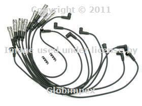 Mercedes r107 w108 w109 w111 w116 spark plug wire set oem + 1 year warranty