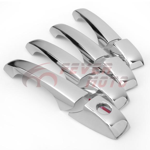 Triple chrome side door handle cover trim bezel for chrysler jeep patriot dodge