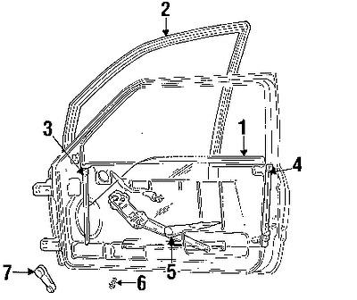 Dodge 55275599ac genuine oem factory original window regulator