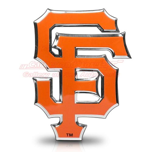 Mlb san francisco giants aluminum color auto emblem, 3d look, licensed + gift